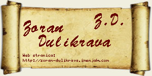 Zoran Dulikrava vizit kartica